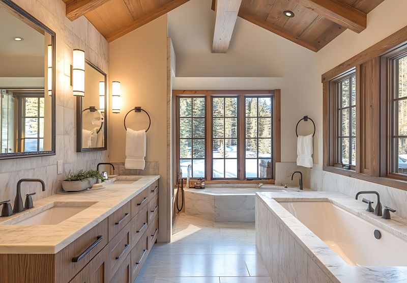 Spacious Master Bathrooms
